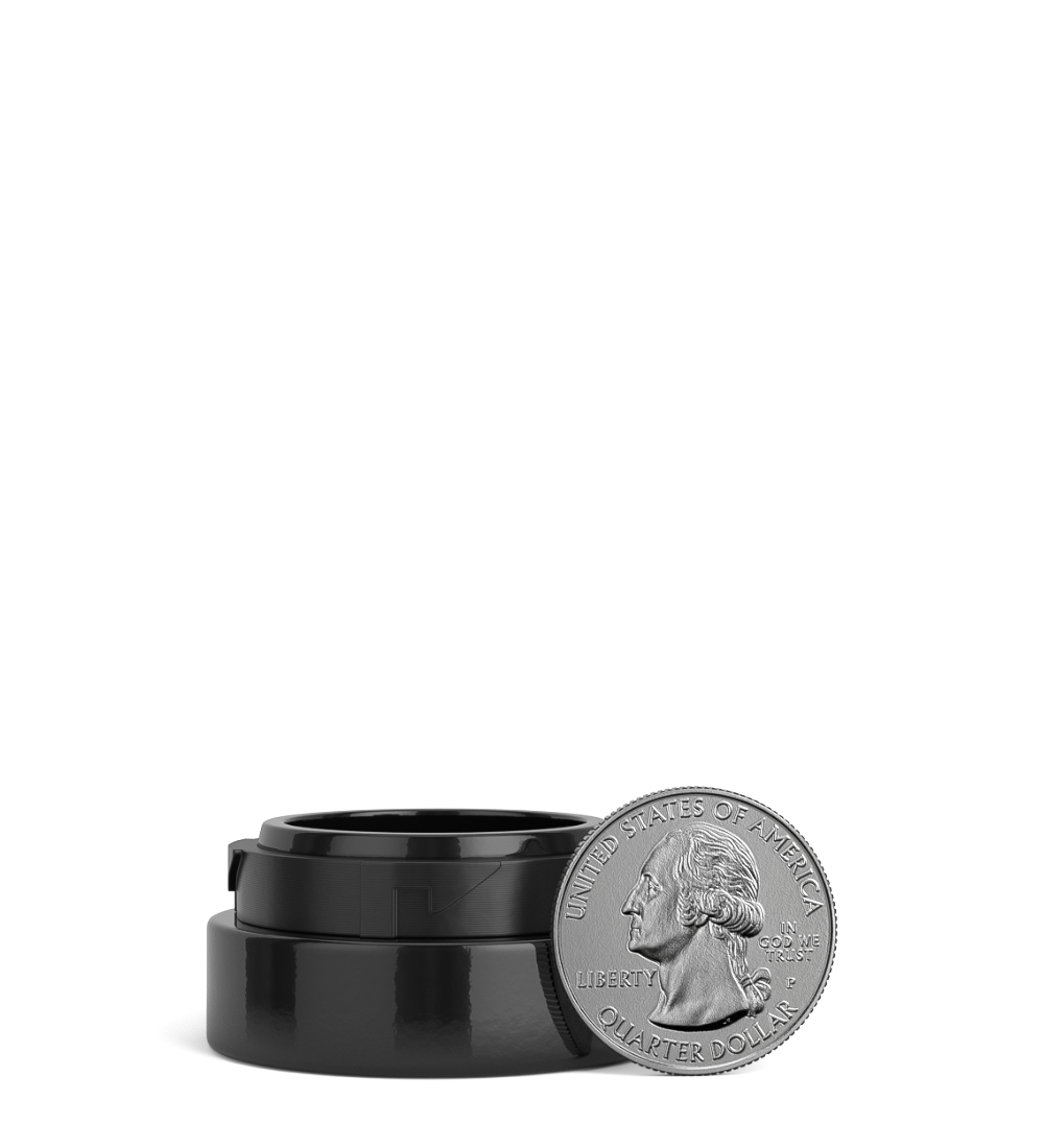 POLLEN GEAR | Palm N Turn Black Glass Concentrate Jar | 38mm - 5mL - 400 Count