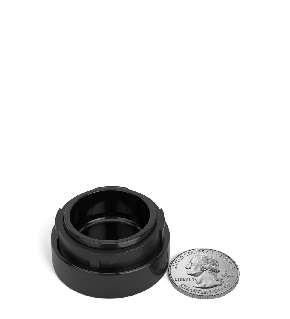 POLLEN GEAR | Palm N Turn Black Glass Concentrate Jar | 38mm - 5mL - 400 Count