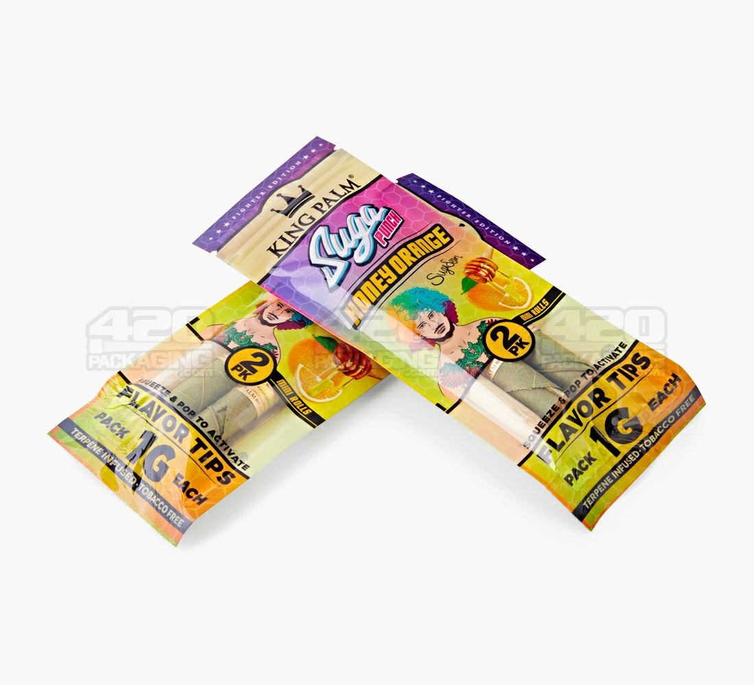 KING PALM | 'Retail Display' Mini Green Natural Leaf Blunt Wraps | 84mm - Suga Punch - 20 Count