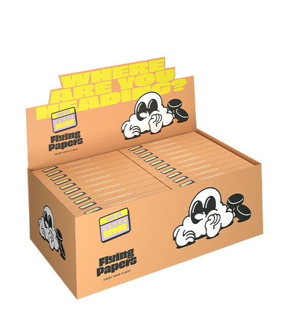 FLYING PAPERS | 'Retail Display' Pre-Rolled Cones | 84mm - Organic Brown Paper - 40 Count