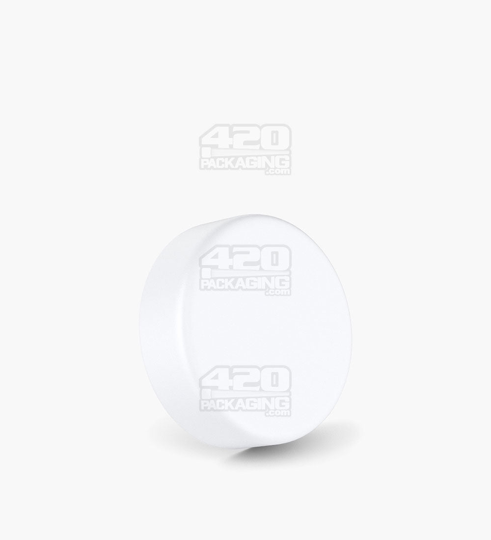 POLLEN GEAR | Child Resistant Smooth Palm & Turn Plastic Concentrate Caps w/ Foam Liner | 38mm - Matte White - 400 Count