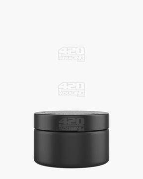 4oz Pollen Gear Kolossus Straight Sided 62mm Matte Black Glass Jars 30/Box - 5