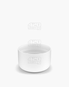 46mm Pollen Gear HiLine Smooth Push and Turn Child Resistant Plastic Dome Round Caps - Matte White - 72/Box - 4