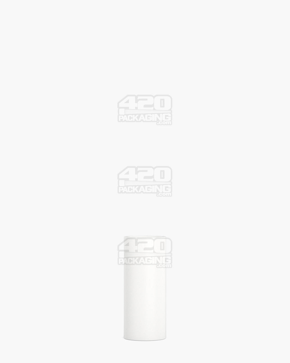 15mm Pollen Gear Slim Child Resistant Push Down & Turn Tall Flat Plastic Caps - Matte White - 500/Box - 1