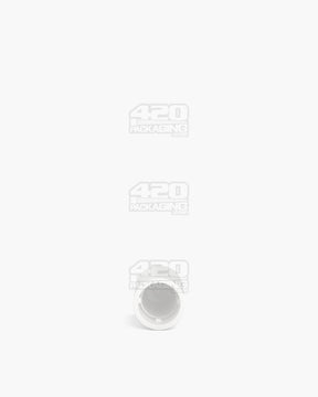15mm Pollen Gear Slim Child Resistant Push Down & Turn Tall Flat Plastic Caps - Matte White - 500/Box - 5