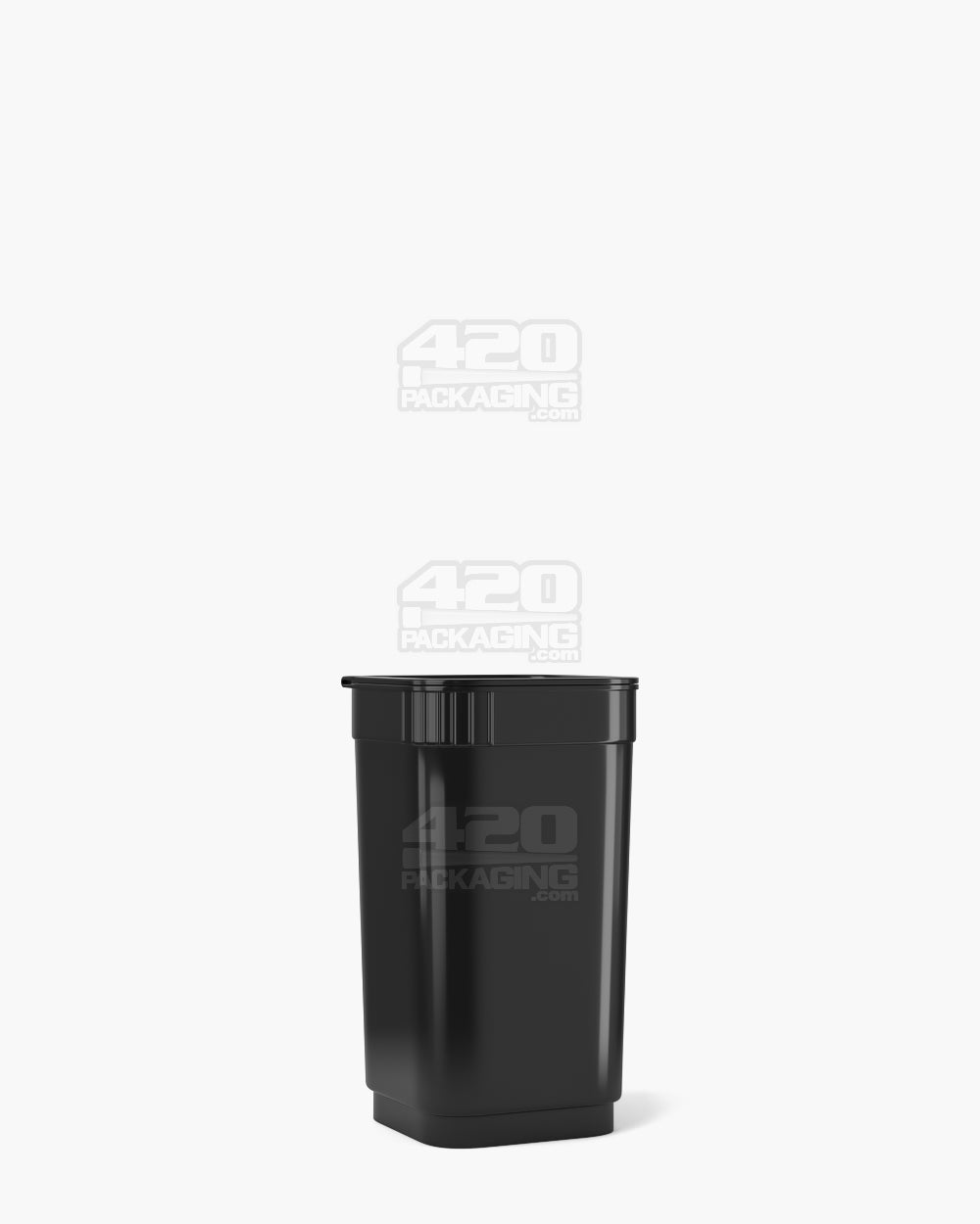 POLLEN GEAR | Child Resistant 100% Recyclable Opaque Black Pop Box Pop Top Bottles | 20dr - 3.5g - 590 Count