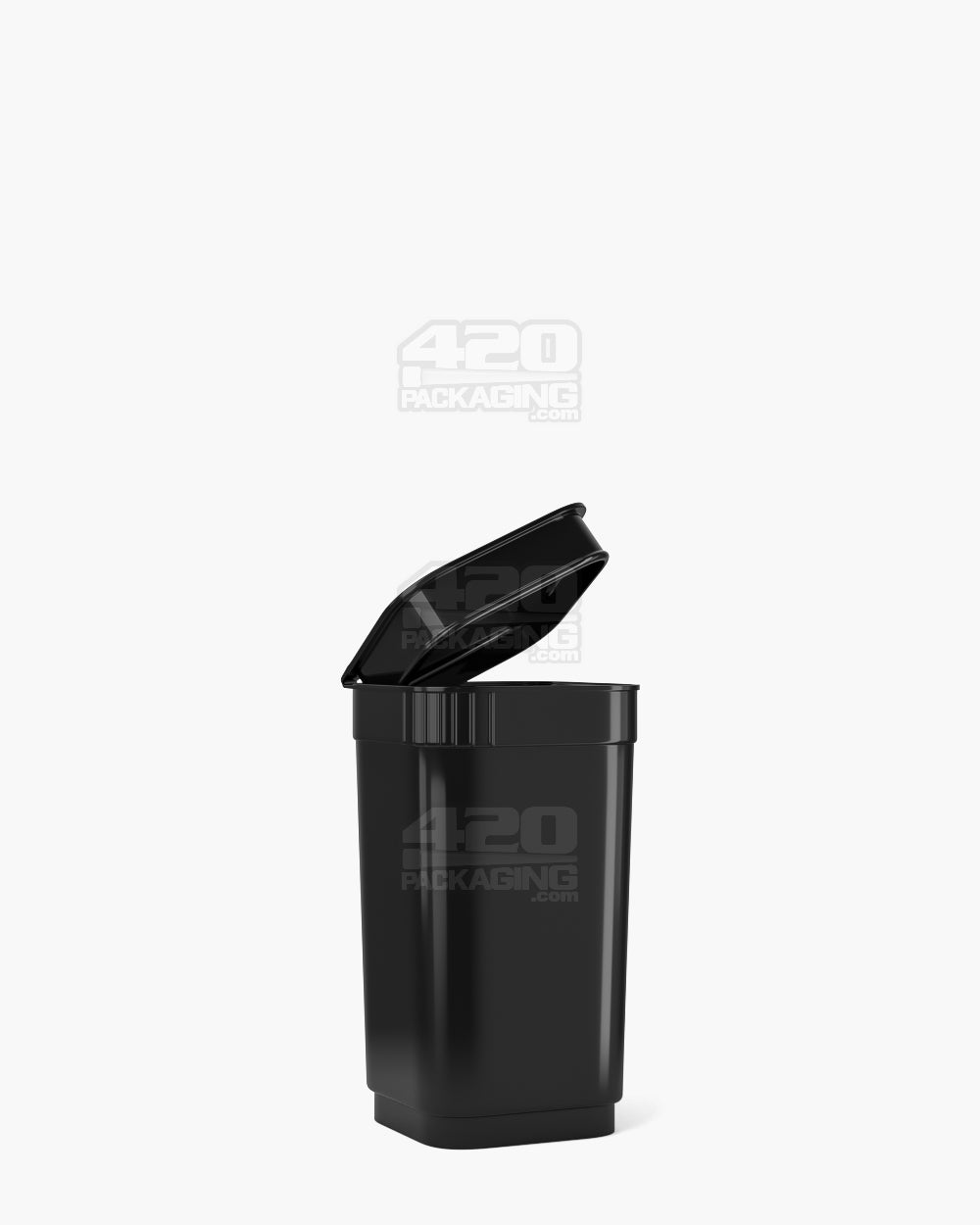 POLLEN GEAR | Child Resistant 100% Recyclable Opaque Black Pop Box Pop Top Bottles | 20dr - 3.5g - 590 Count