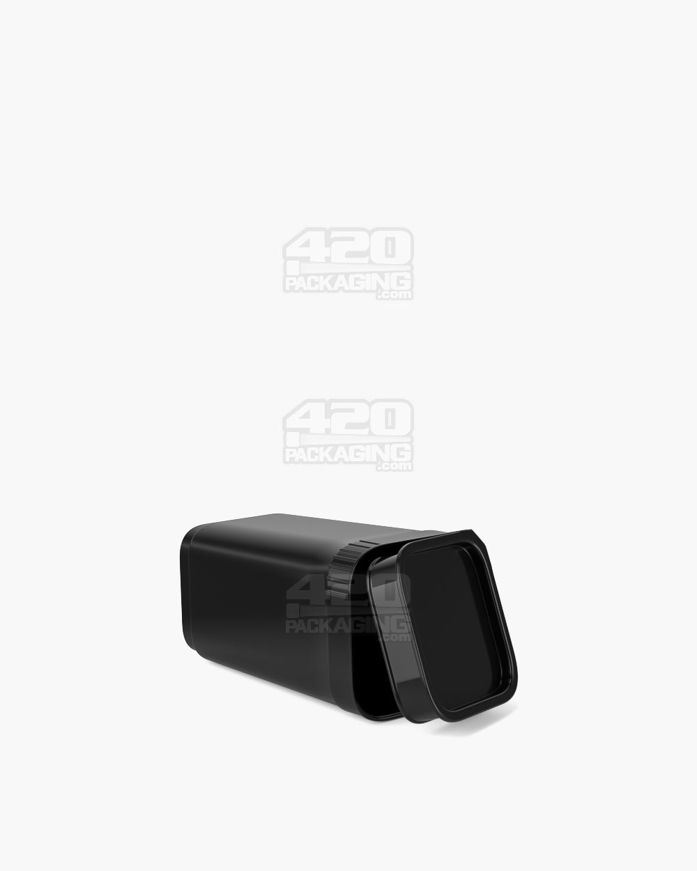 POLLEN GEAR | Child Resistant 100% Recyclable Opaque Black Pop Box Pop Top Bottles | 20dr - 3.5g - 590 Count