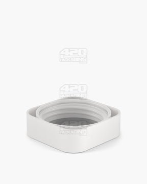 46mm Pollen Gear SoftSquare Smooth Push and Turn Child Resistant Plastic Caps w/ Foil Liner - Matte White - 360/Box - 4