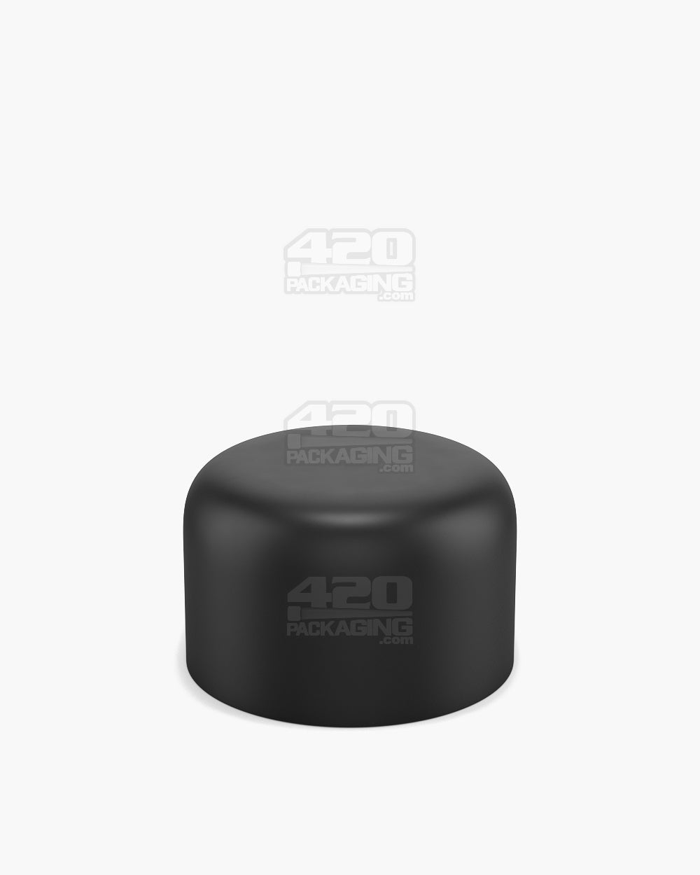 46mm Pollen Gear HiLine Smooth Push and Turn Child Resistant Plastic Round Caps - Matte Black - 72/Box - 3