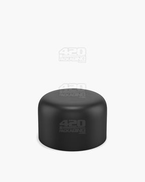 46mm Pollen Gear HiLine Smooth Push and Turn Child Resistant Plastic Round Caps - Matte Black - 72/Box - 3