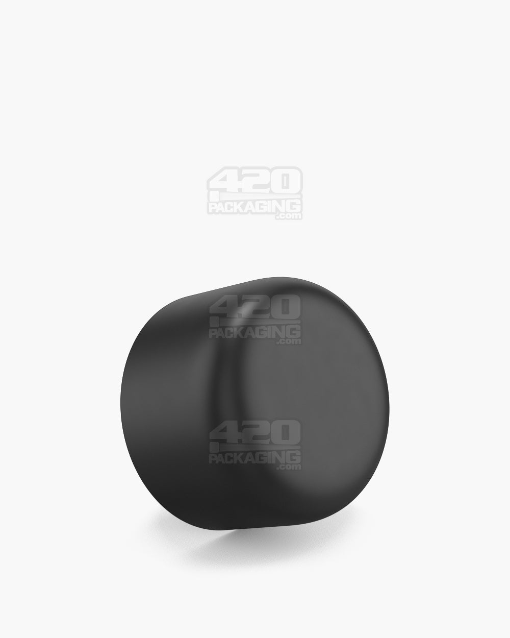 46mm Pollen Gear HiLine Smooth Push and Turn Child Resistant Plastic Round Caps - Matte Black - 72/Box - 1