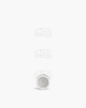 8mm Pollen Gear Slim Child Resistant Push Down & Turn Short Flat Plastic Caps - Matte White - 5000/Box - 5