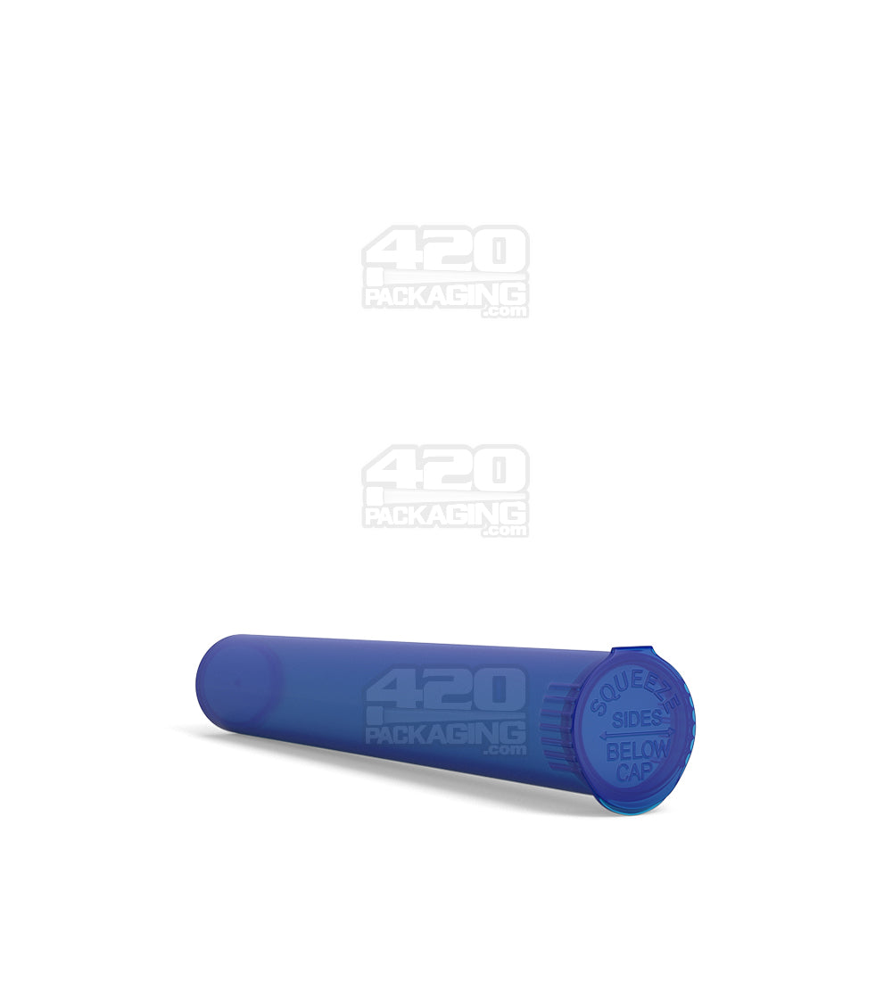Child Resistant | King Size Pop Top Translucent Plastic Pre-Roll PCR Tubes | 116mm - Blue - 1000 Count