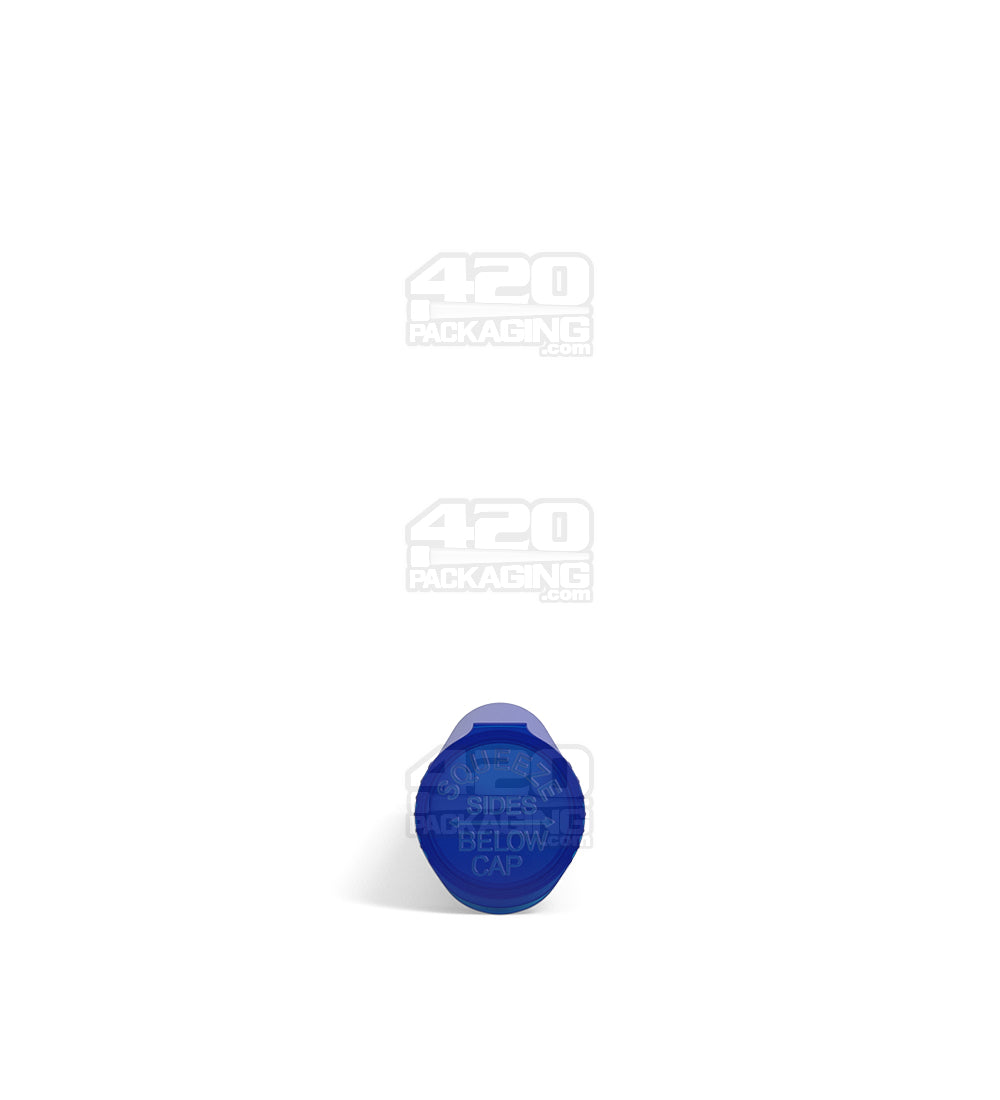 Child Resistant | King Size Pop Top Translucent Plastic Pre-Roll PCR Tubes | 116mm - Blue - 1000 Count