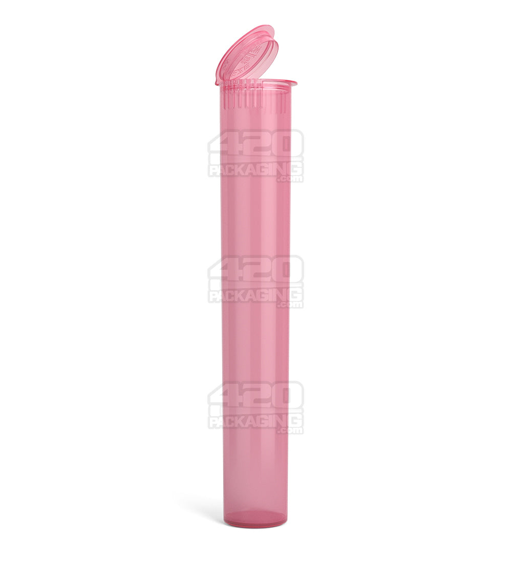 Child Resistant | King Size Pop Top Translucent Plastic Pre-Roll PCR Tubes | 116mm - Pink - 1000 Count