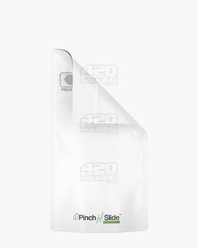 Matte-White 4" x 7.4" PCR Mylar Pinch N Slide 3.0 Child Resistant & Tamper Evident Bags (7 grams) 250/Box - 4