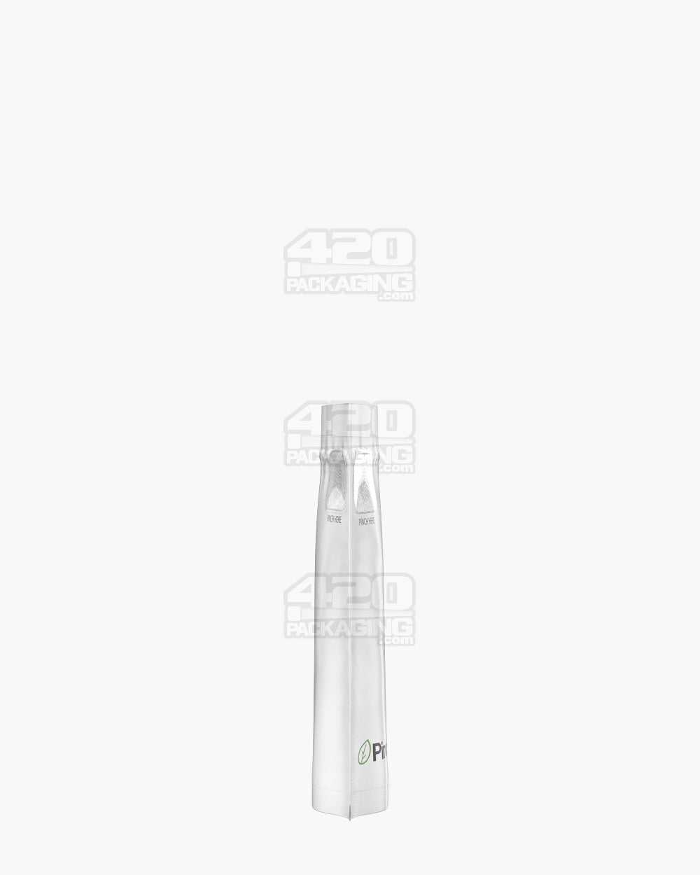 Matte-White 8" x 6.7" PCR Mylar Pinch N Slide 3.0 Child Resistant & Tamper Evident Exit Bags (28 grams) 250/Box - 3
