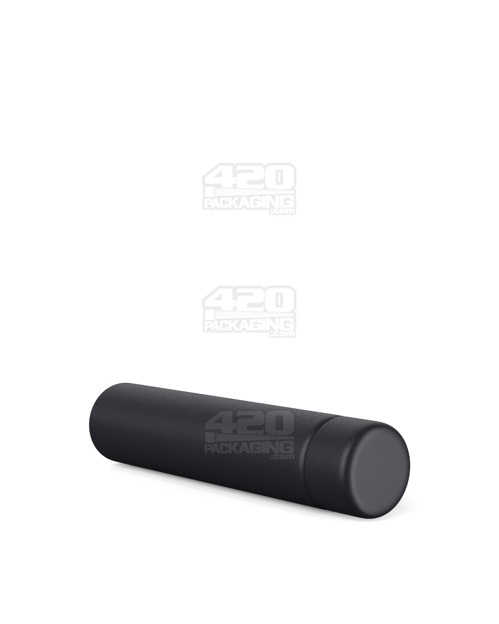 Child Resistant | Push Down and Turn Screw On Opaque Metal Pre-Roll Tubes w/ Cap | 95mm - Black - 100 Count