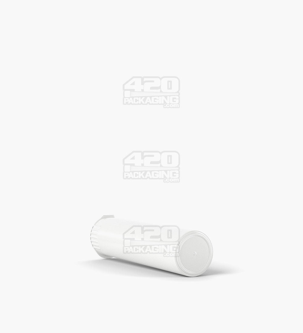 Child Resistant | Pop Top Opaque Plastic Pre-Roll Tubes (Open) | 78mm - White - 1200 Count
