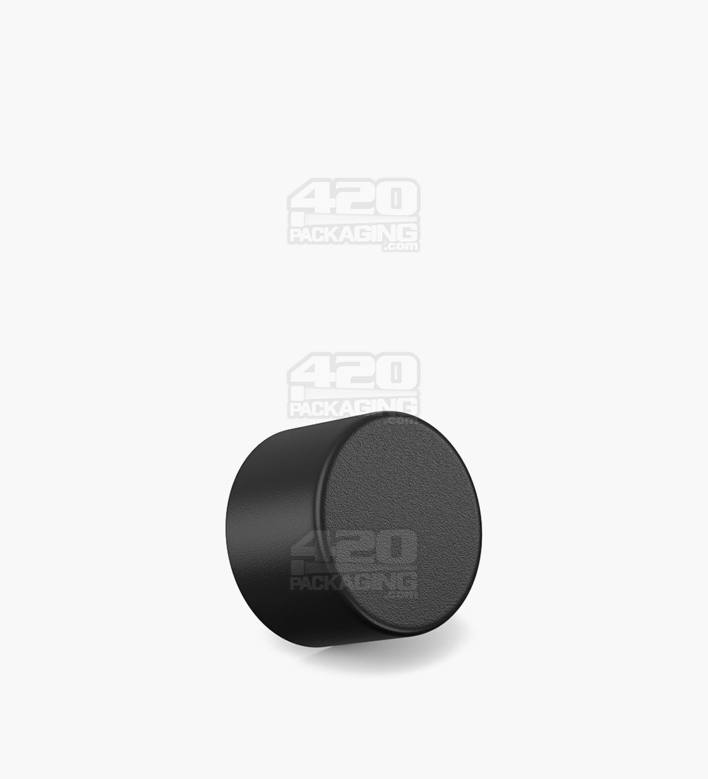 Child Resistant | Smooth Push Down & Turn Plastic Caps for Wide Body Glass PCR Tube | 28mm - Matte Black - 200 Count