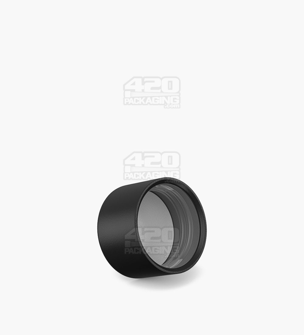 Child Resistant | Smooth Push Down & Turn Plastic Caps for Wide Body Glass PCR Tube | 28mm - Matte Black - 200 Count