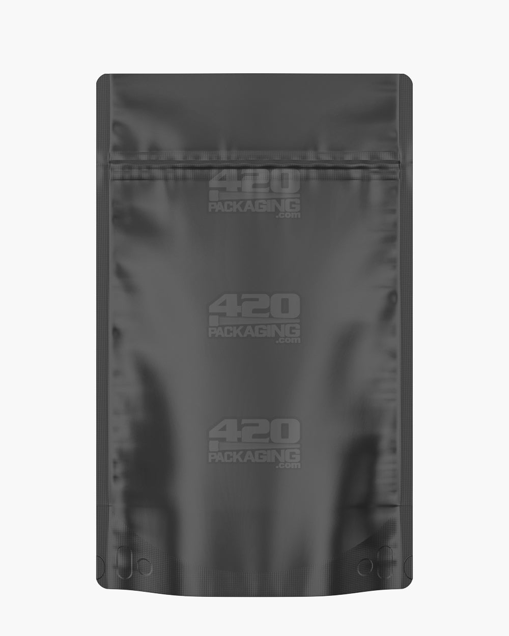 Matte-Black 5" x 8.1" PCR Tamper Evident Mylar Bags (14 gram) 1000/Box - 2