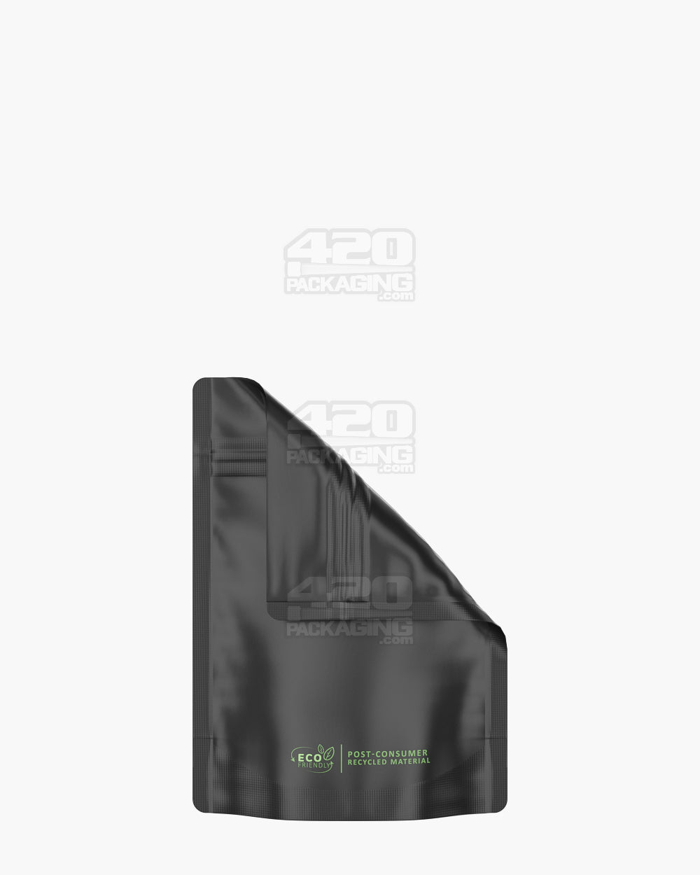 Matte-Black 3.7" x 5" PCR Mylar Tamper Evident Bags (3.5 grams) 1000/Box