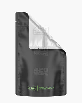 Matte-Black 5" x 8.1" PCR Vista Mylar Tamper Evident Bags (14 grams) 1000/Box - 1