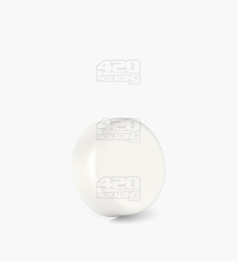 36mm Pollen Gear HiLine Push and Turn Child Resistant Plastic Round Caps w/ Foam Liner - Matte White - 308/Box