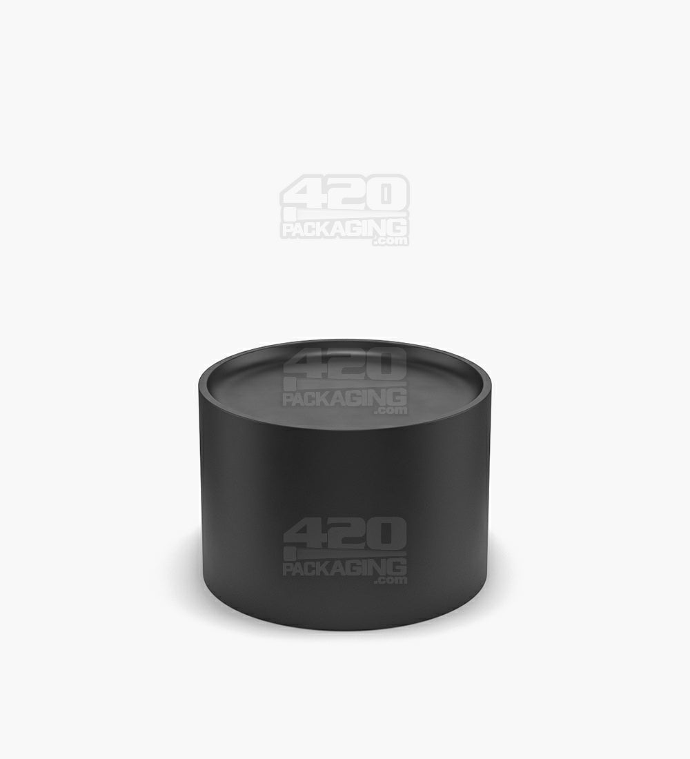 POLLEN GEAR | HiLine Child Resistant Smooth Push Down & Turn Plastic Scooped Caps w/ Foil Liner | 52mm - Matte Black - 72 Count