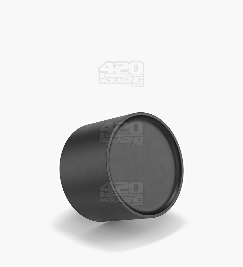 52mm Pollen Gear HiLine Push and Turn Child Resistant Plastic Scooped Caps With Foil Liner - Matte Black - 72/Box