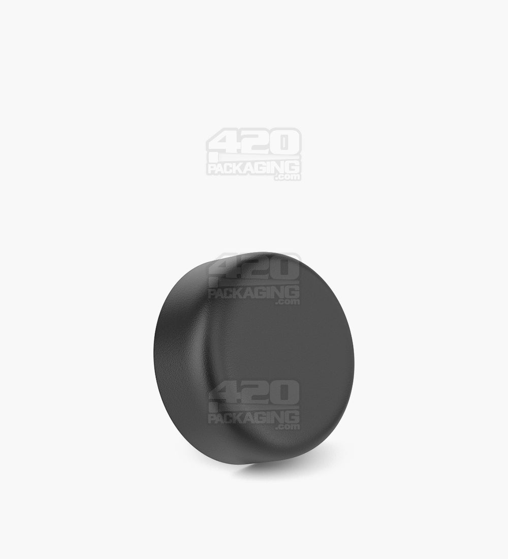 36mm Pollen Gear HiLine Push and Turn Child Resistant Plastic Round Caps w/ Foil Liner - Matte Black - 308/Box