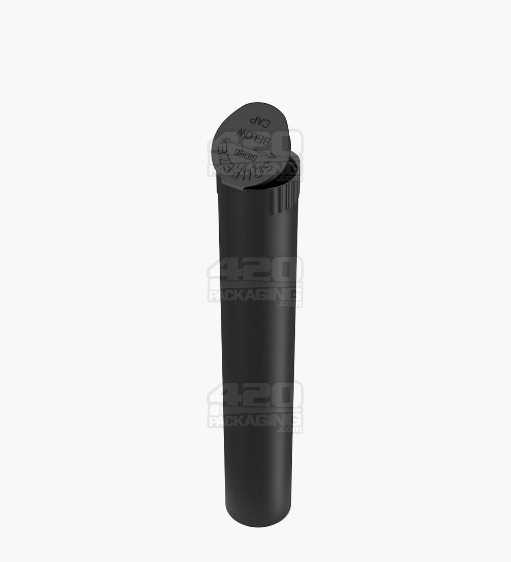Child Resistant | King Size Pop Top Opaque Plastic Pre-Roll Tubes | 116mm - Matte Black - 500 Count