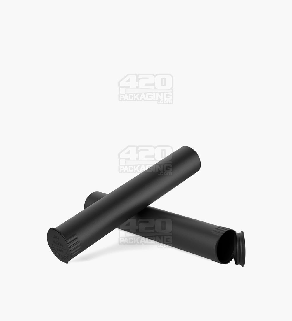 Child Resistant | King Size Pop Top Opaque Plastic Pre-Roll Tubes | 116mm - Matte Black - 500 Count