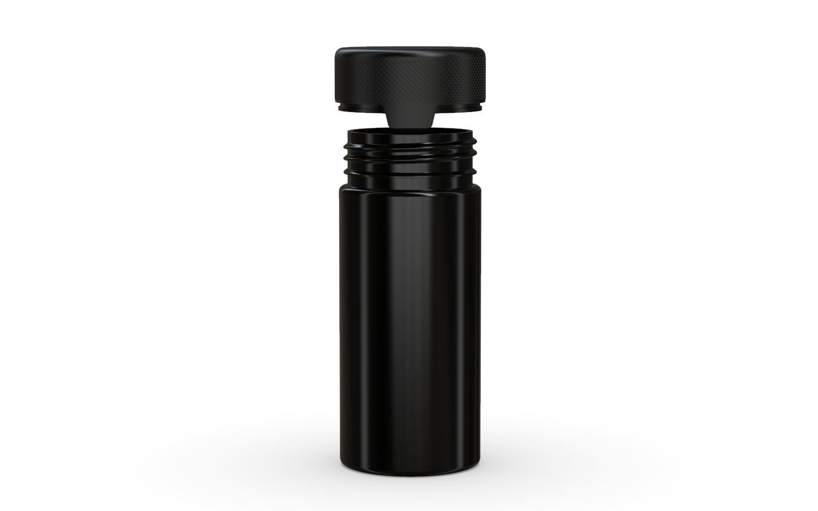 8oz Chubby Gorilla Black Child Resistant Opaque Aviator Container with Black Closure 200/Box - 3