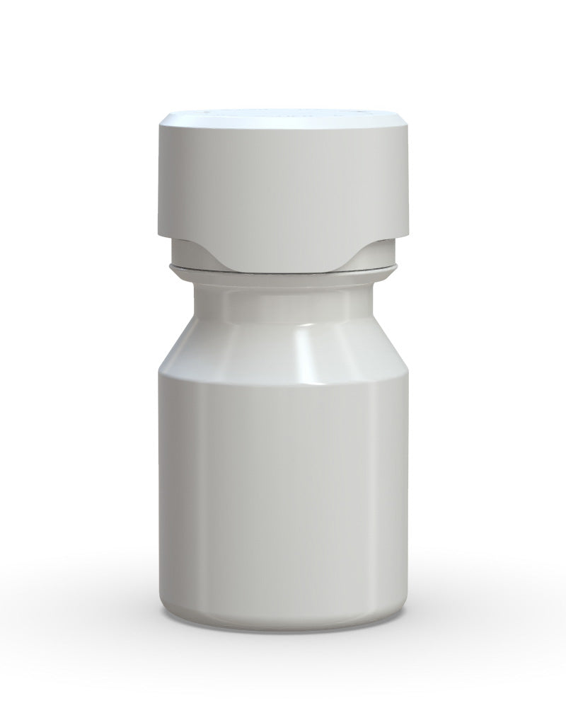 CHUBBY GORILLA | Child Resistant Stubby Aviator Shot Bottles White | 30mL - w/ White Lid - 800 Count