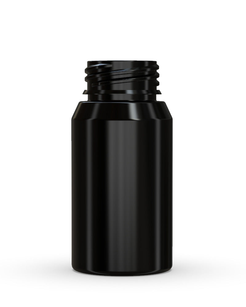 CHUBBY GORILLA | Child Resistant Mini Aviator Shot Bottles Black | 60mL - w/ Black Lid - 500 Count