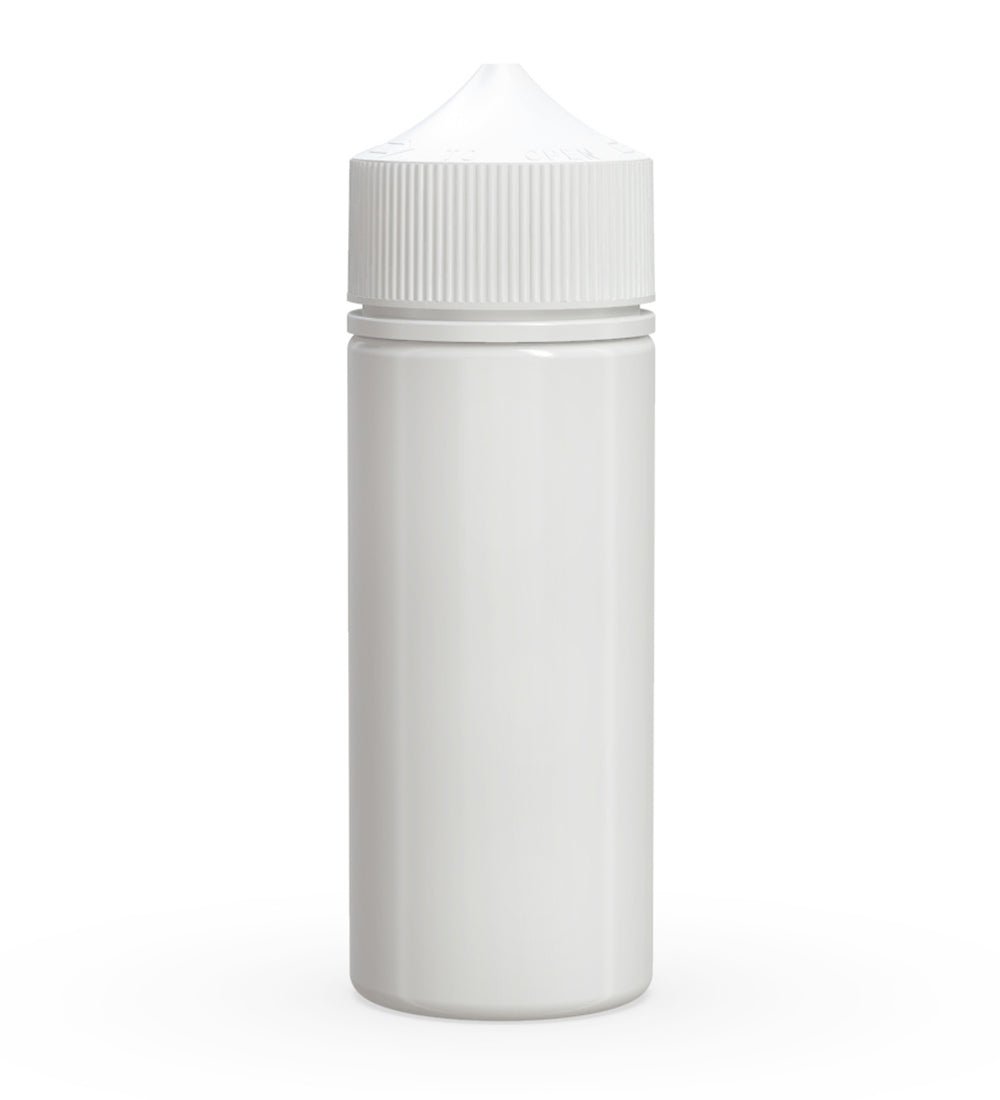 CHUBBY GORILLA Child Resistant Unicorn V3 PET Dropper Bottles White | 120mL - w/ White Lid | Sample