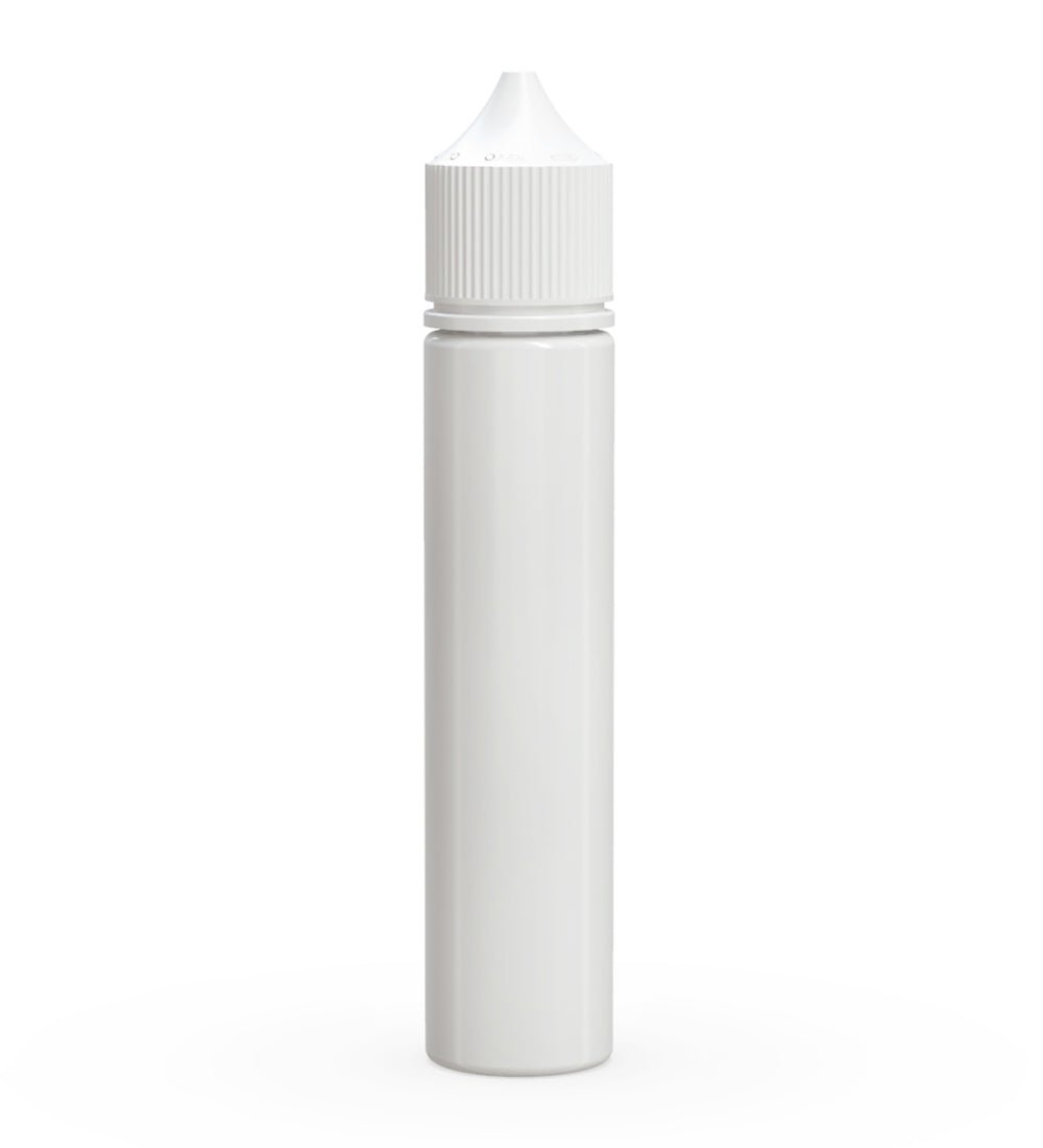 CHUBBY GORILLA Child Resistant Unicorn V3 PET Dropper Bottles White | 75mL - w/ White Lid | Sample