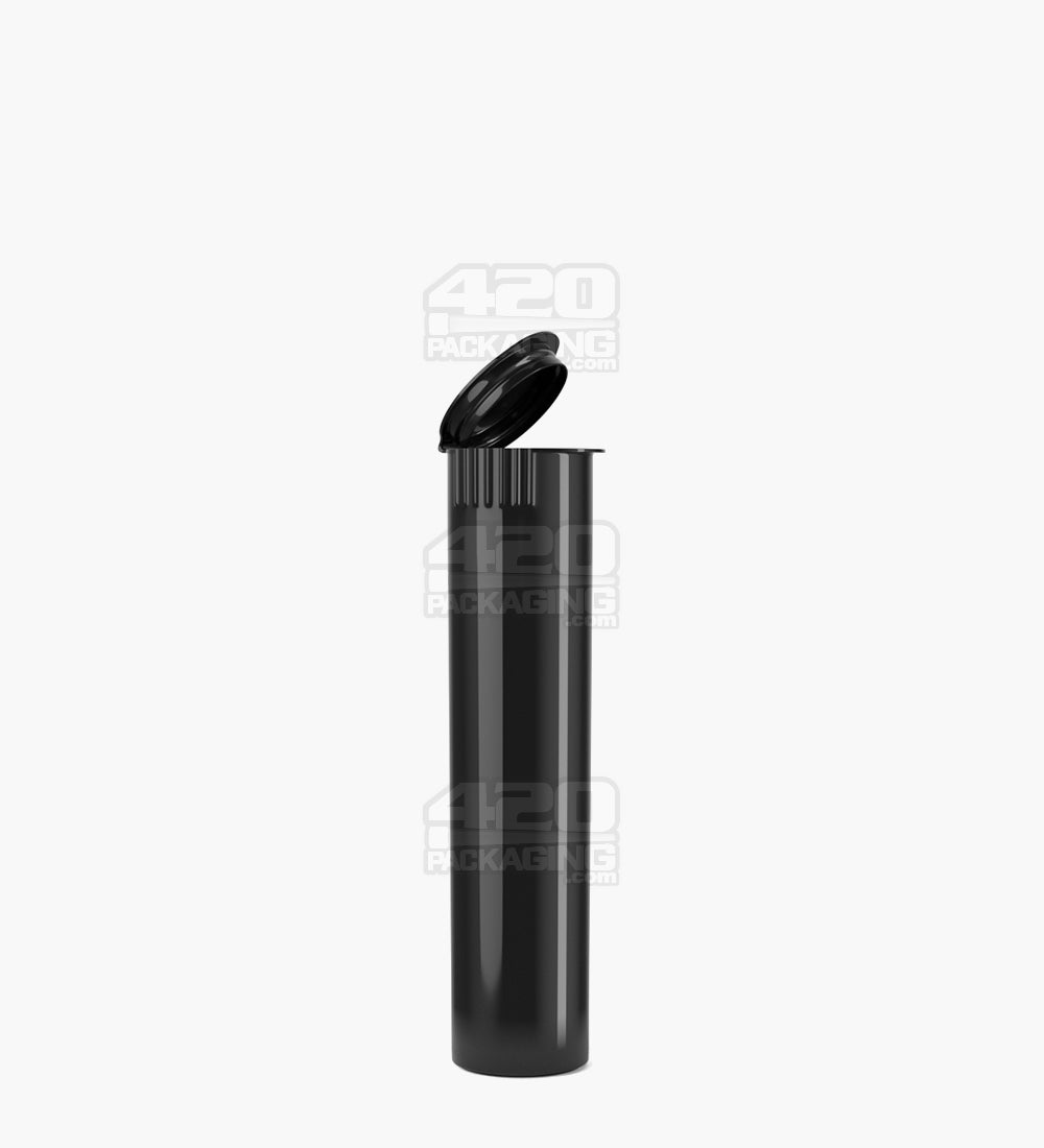 Child Resistant | Pop Top Opaque Plastic Pre-Roll Tubes | 80mm - Black - 1000 Count