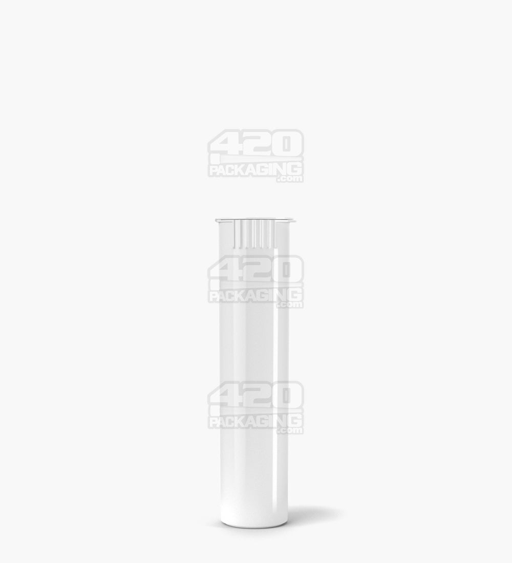 Child Resistant | Pop Top Opaque Plastic Pre-Roll Tubes | 80mm - White - 1000 Count