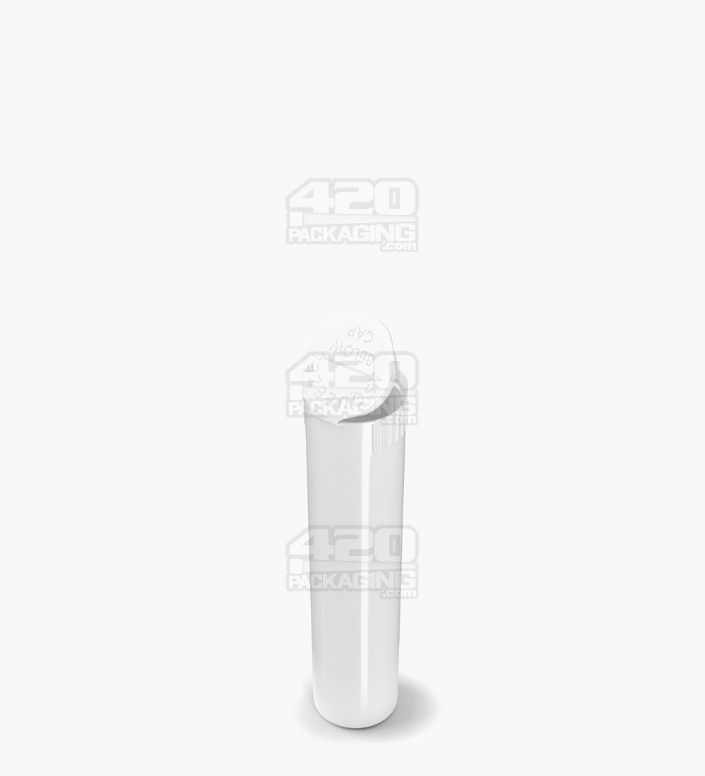 Child Resistant | Pop Top Opaque Plastic Pre-Roll Tubes | 80mm - White - 1000 Count