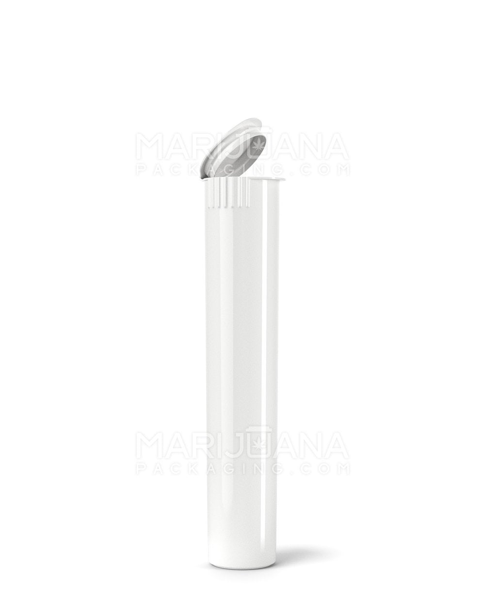 Child Resistant Pop Top Opaque Plastic Pre-Roll Tubes | 95mm - White | Sample