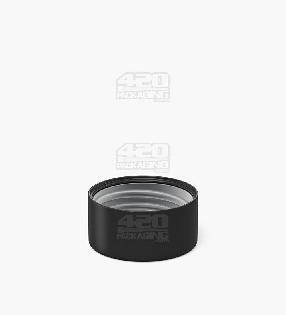 28mm Smooth Push and Turn Child Resistant Plastic Caps With Foil & Heat Liner - Black - 320/Box
