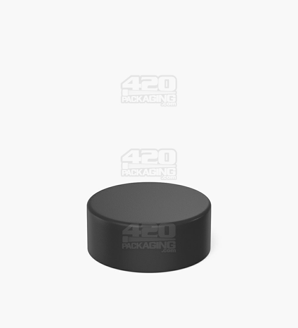 Child Resistant | Smooth Push Down & Turn Plastic PCR Caps w/ Foil & Heat Liner | 38mm - Matte Black - 320 Count
