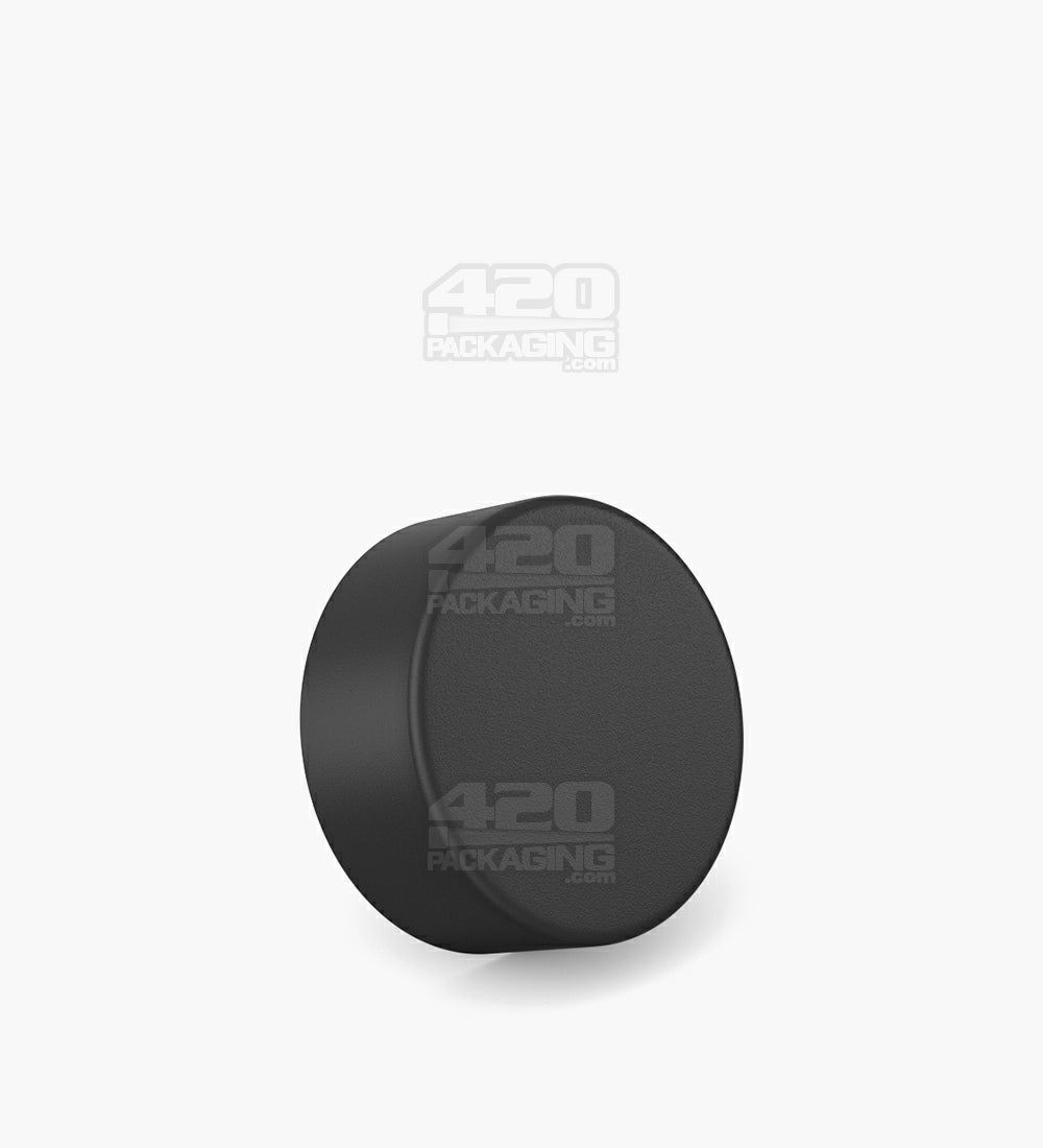 Child Resistant | Smooth Push Down & Turn Plastic PCR Caps w/ Foil & Heat Liner | 38mm - Matte Black - 320 Count