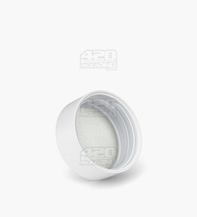 38mm Smooth Push and Turn Child Resistant Plastic Caps With Foil & Heat Liner - White - 320/Box