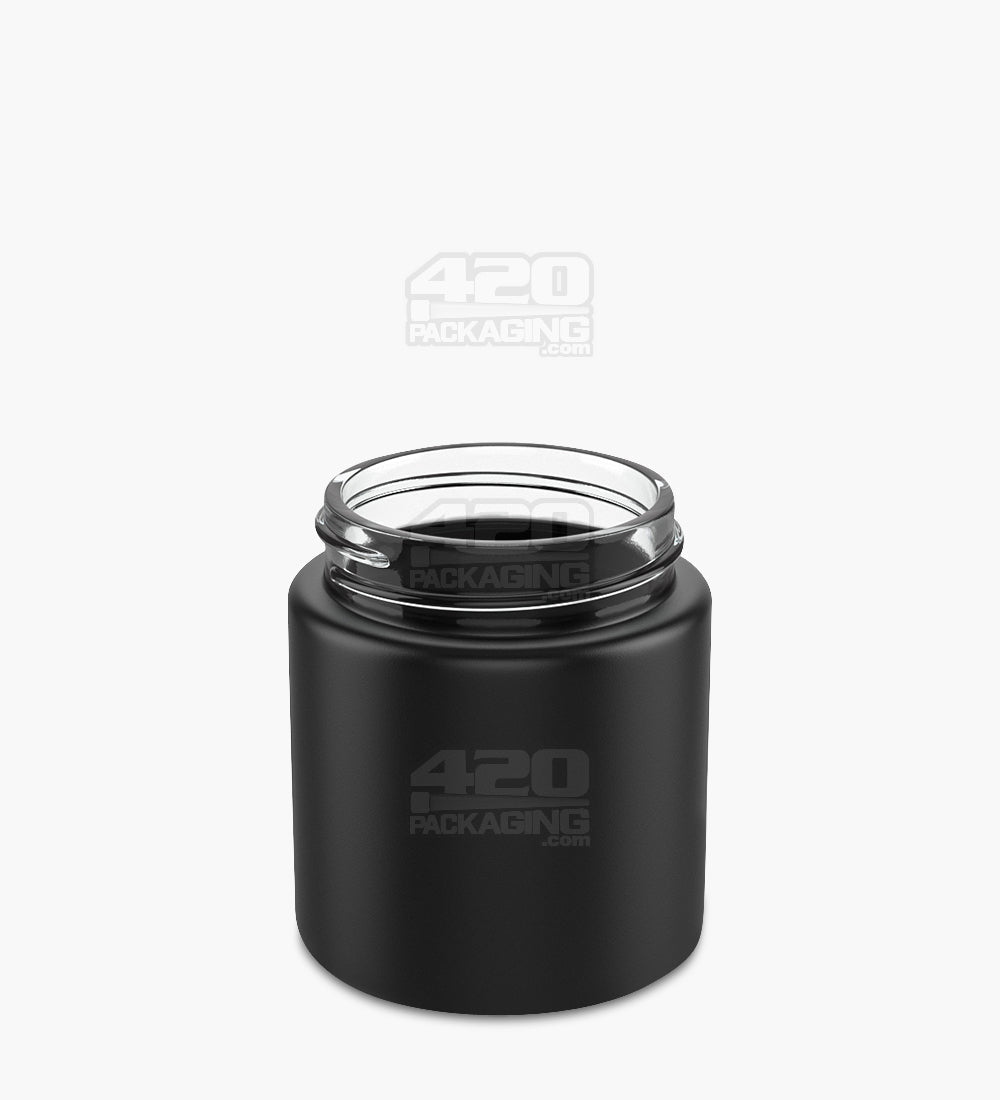 50mm Straight Sided Black 3oz Glass Jar 100/Box - 2