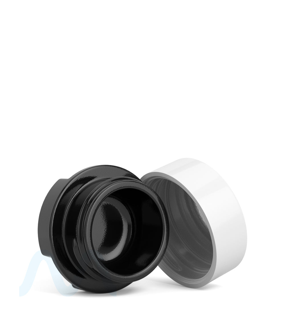 GROW PACK SUPPLY Child Resistant Black Glass GPS Easy-Grip Concentrate Containers and Glossy White Cap | 28mm - 9mL | Sample